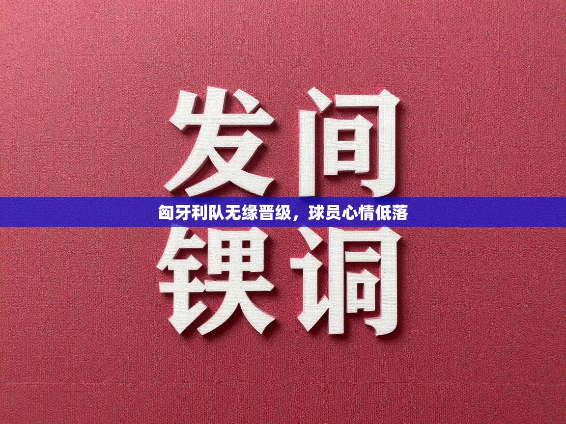 开云体育app投诉-匈牙利队无缘晋级，球员心情低落  第2张